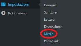 impostazioni_media_menu Impostazioni media