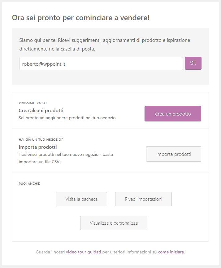 Configurazione Woocommerce - Passo 6