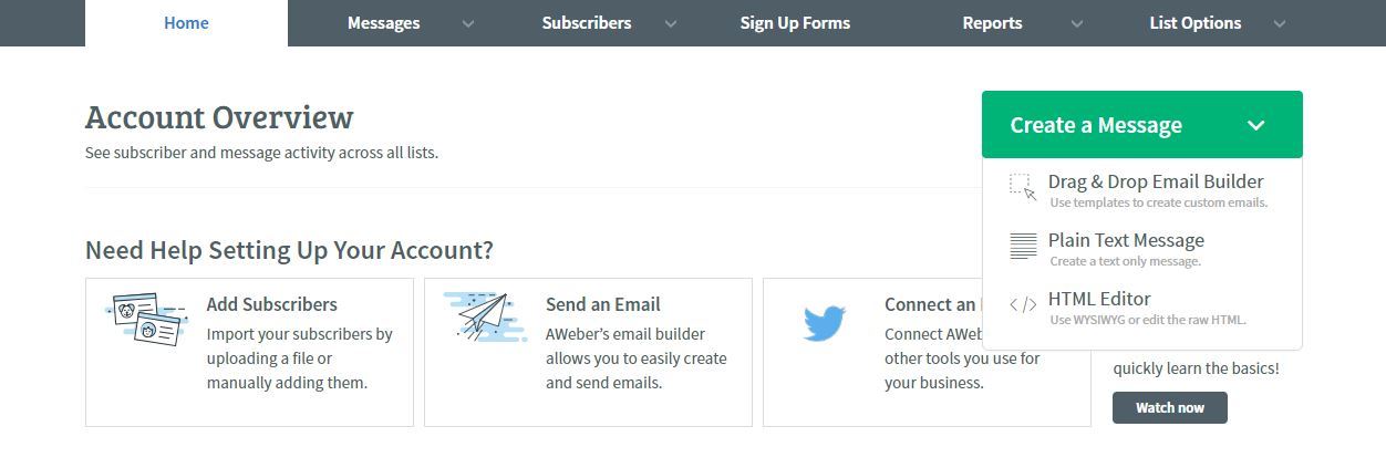 aweber_create_message integrare Aweber con WordPress