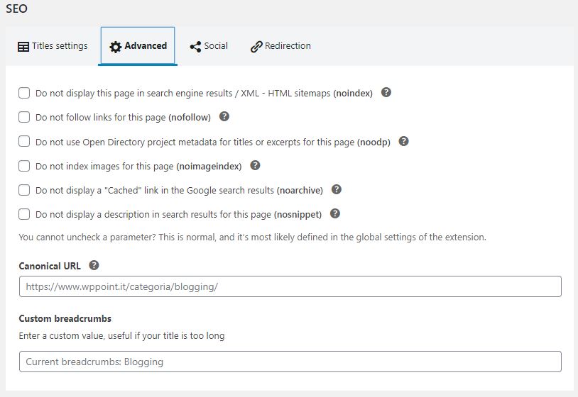 categorie WordPress