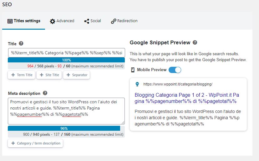 categorie WordPress