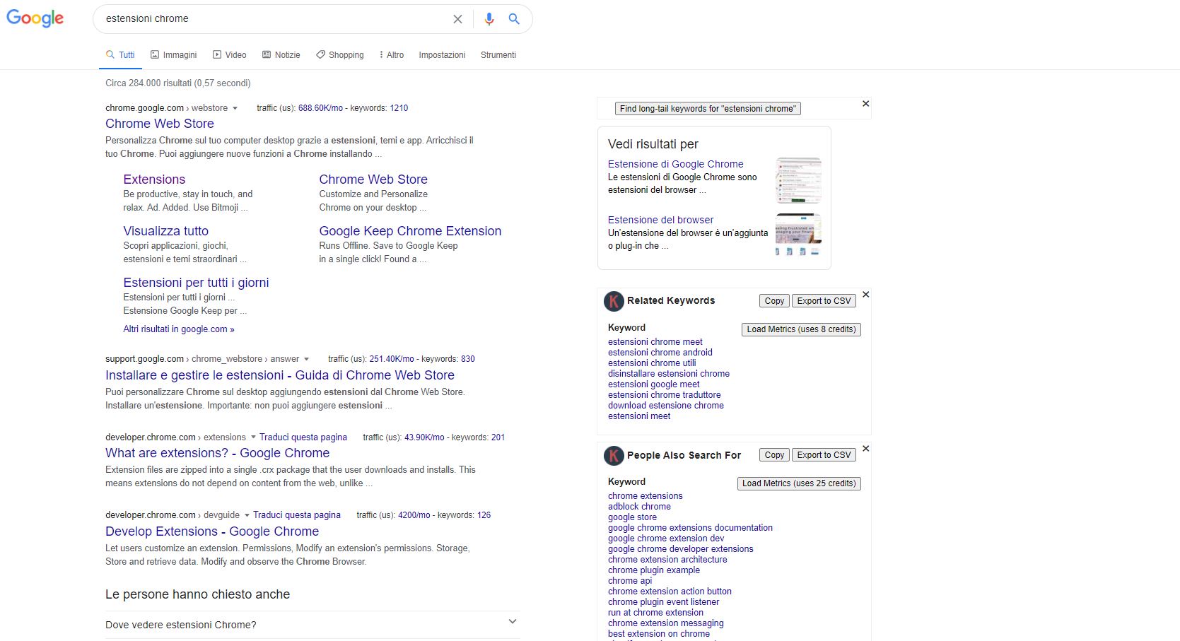 estensioni di Chrome