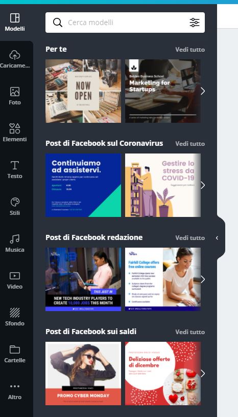 canva,grafiche personlizzate