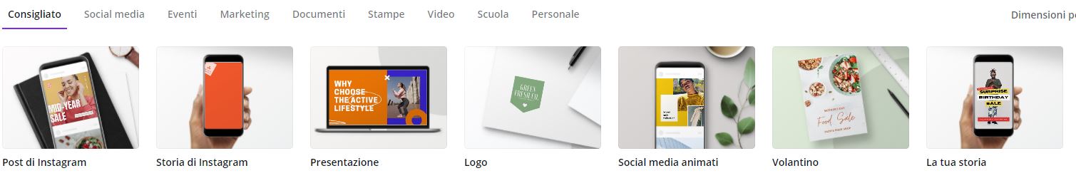 canva,grafiche personlizzate