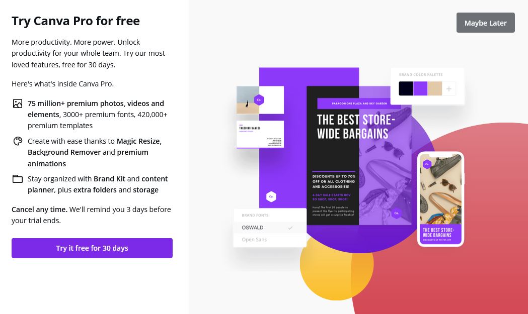 canva,grafiche personlizzate