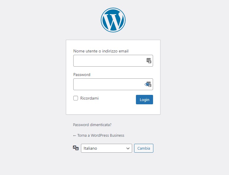 recupero password