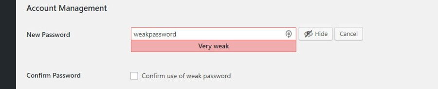 recupero password